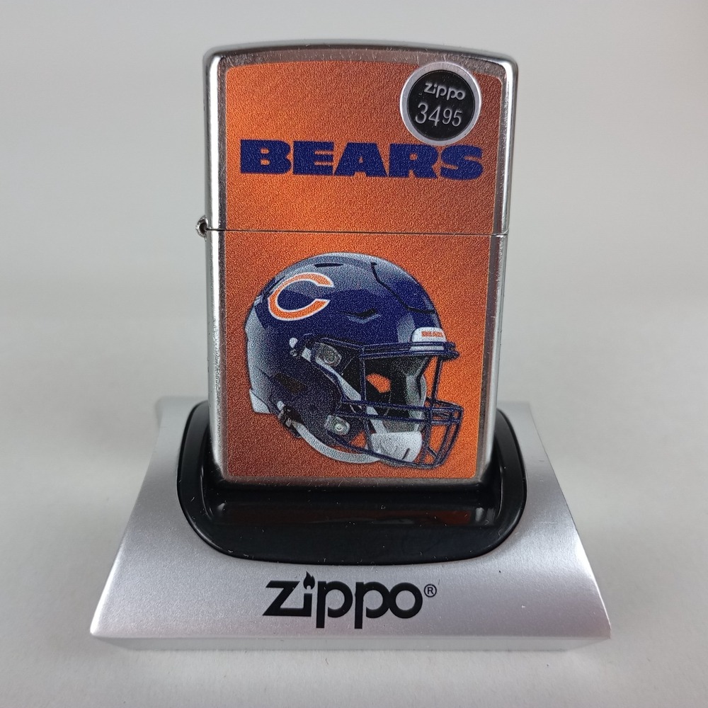 Brand New in Box Genuine Zippo NFL Lighter Chicago Bears Football Helmet